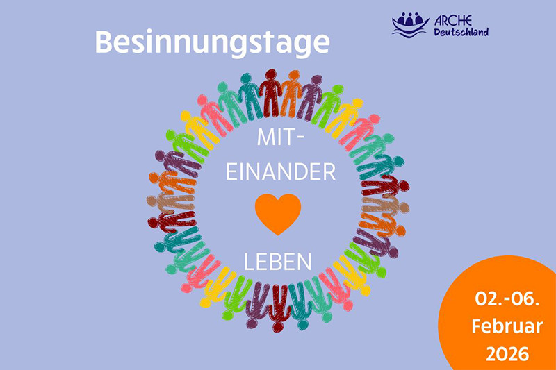 Bild zeigt einen bunten Hinweis auf die Besinnungstage vom 2-6 Februar 2026.